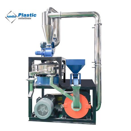 Anda Máquina para fazer pó de tubo de plástico Moedor de plástico Pvc Pe Pp Máquina pulverizadora